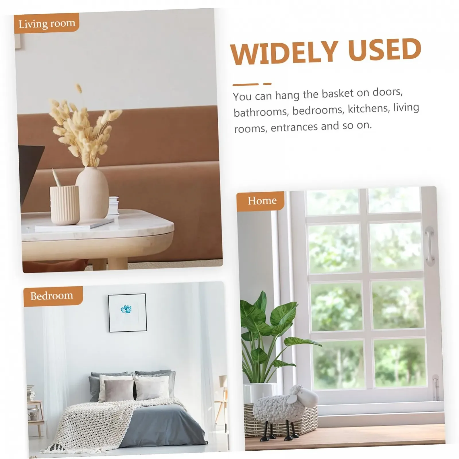 Підвісні кашпо VICASKY 2 шт. кошики рустикальні 18 см для вітальні та передпокою плетені, фото №7 Підвісні кашпо VICASKY 2 шт. кошики рустикальні 18 см для вітальні та передпокою плетені, фото №7