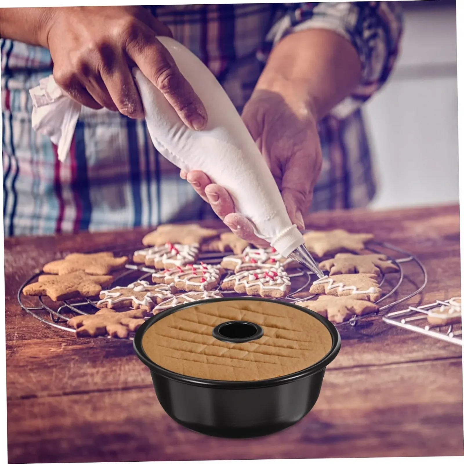 Форма для пончиков VILLCASE алюминиевая антипригарная легкая компактная, фото №7