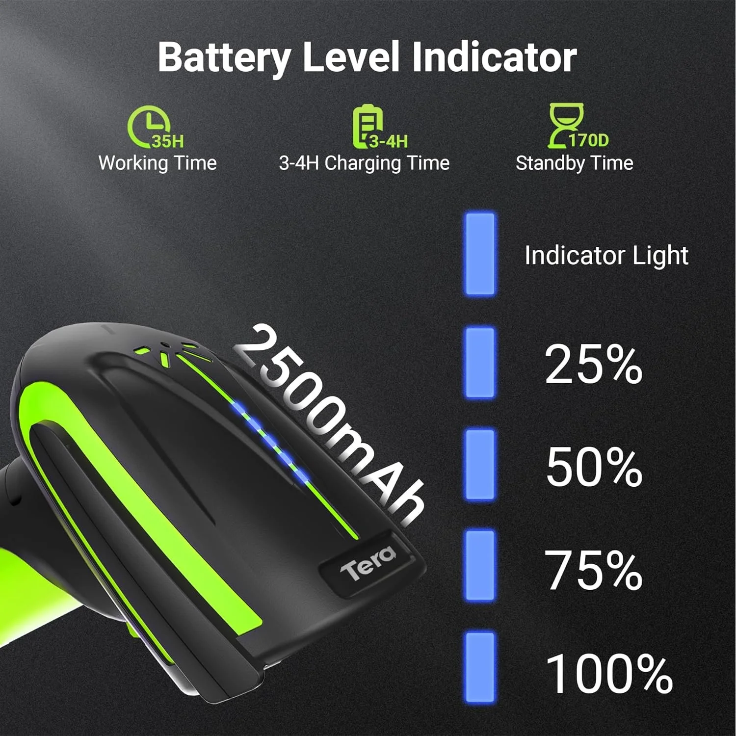 Сканер Tera Pro 8100 Чорний-салатовий, фото №2 Сканер Tera Pro 8100 Чорний-салатовий, фото №2