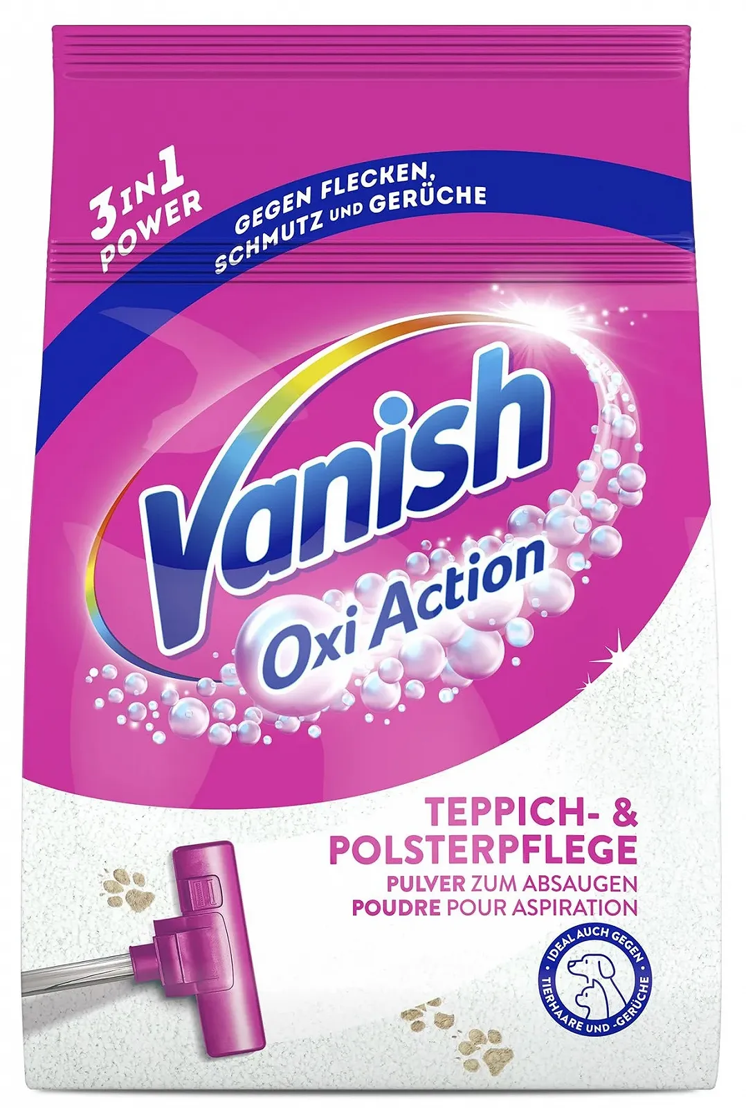 Порошок для чистки ковров и обивки Vanish Oxi Action, фото №2