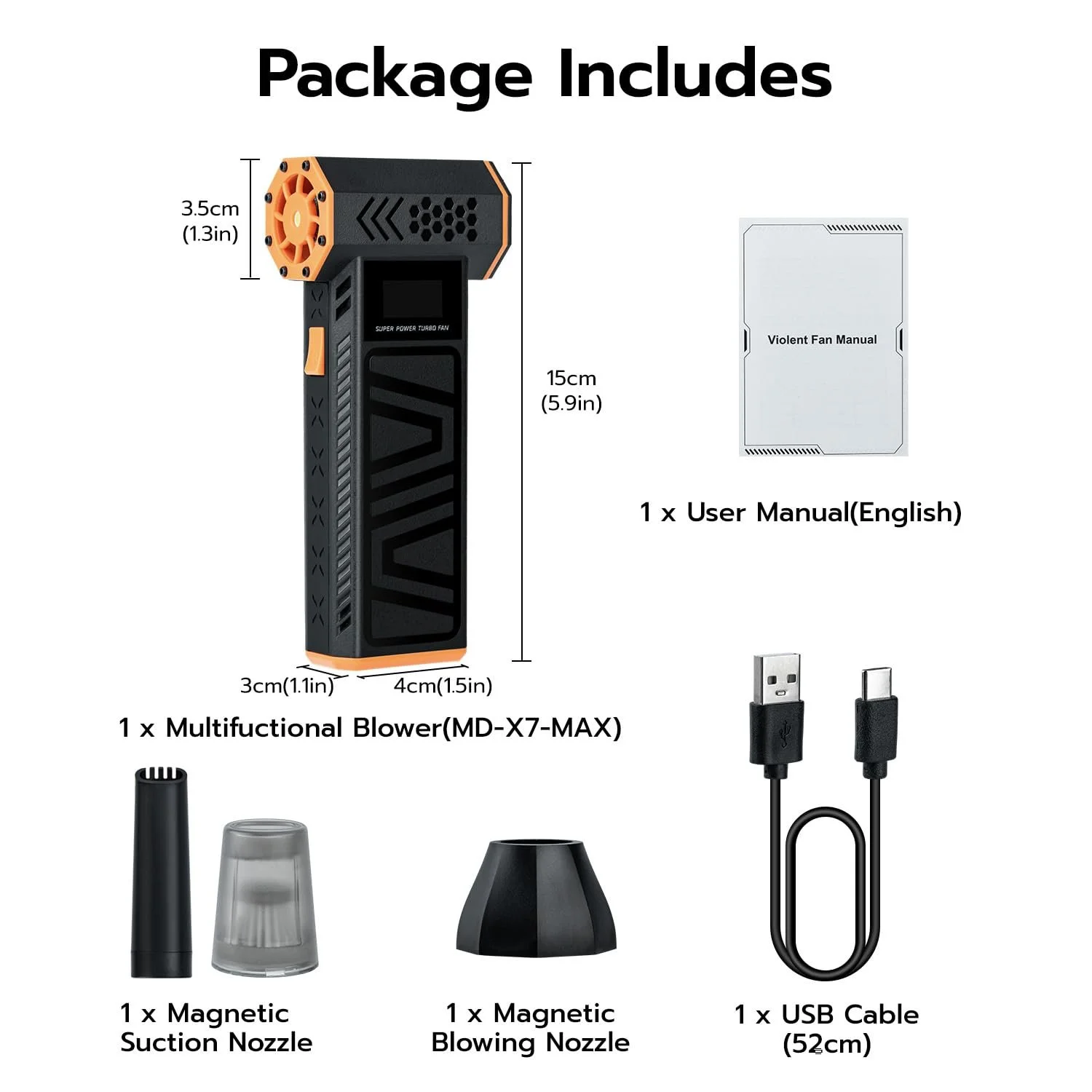 Электрическая воздуходувка Mcbazel 130000 RPM 4 скорости LED, фото №9 Электрическая воздуходувка Mcbazel 130000 RPM 4 скорости LED, фото №9