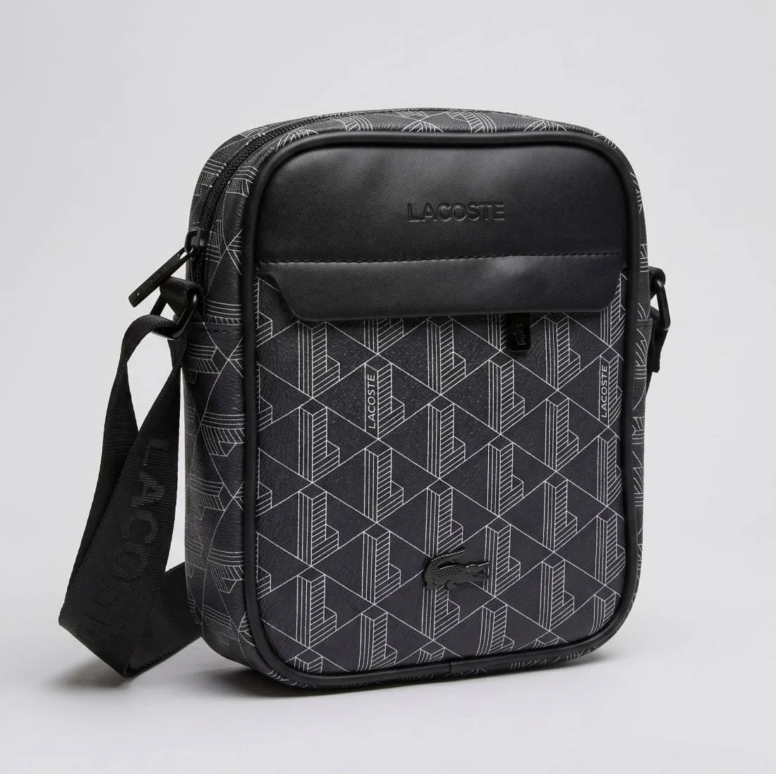 Чоловіча сумка Lacoste Monogram Black, фото №1