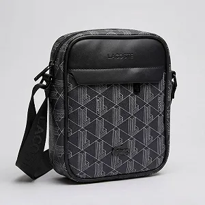Чоловіча сумка Lacoste Monogram Black - Фото 1