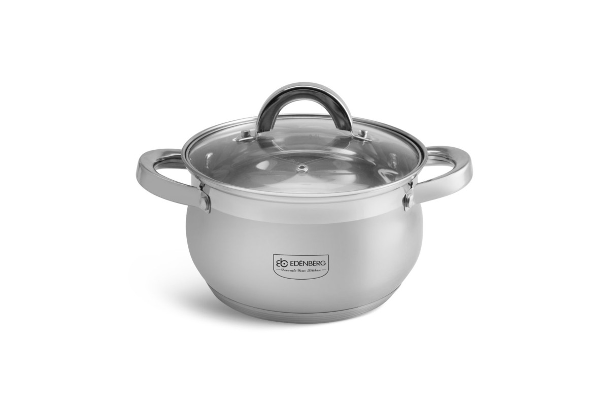 Кастрюля с крышкой Edenberg EB-3726 22 см 5.1 л, фото №1