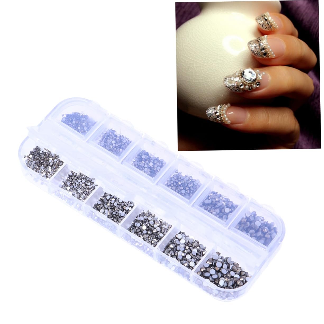 Кришталеві намистини STOBOK Плоскі круглі Різнокольорові 3360 шт., фото №6