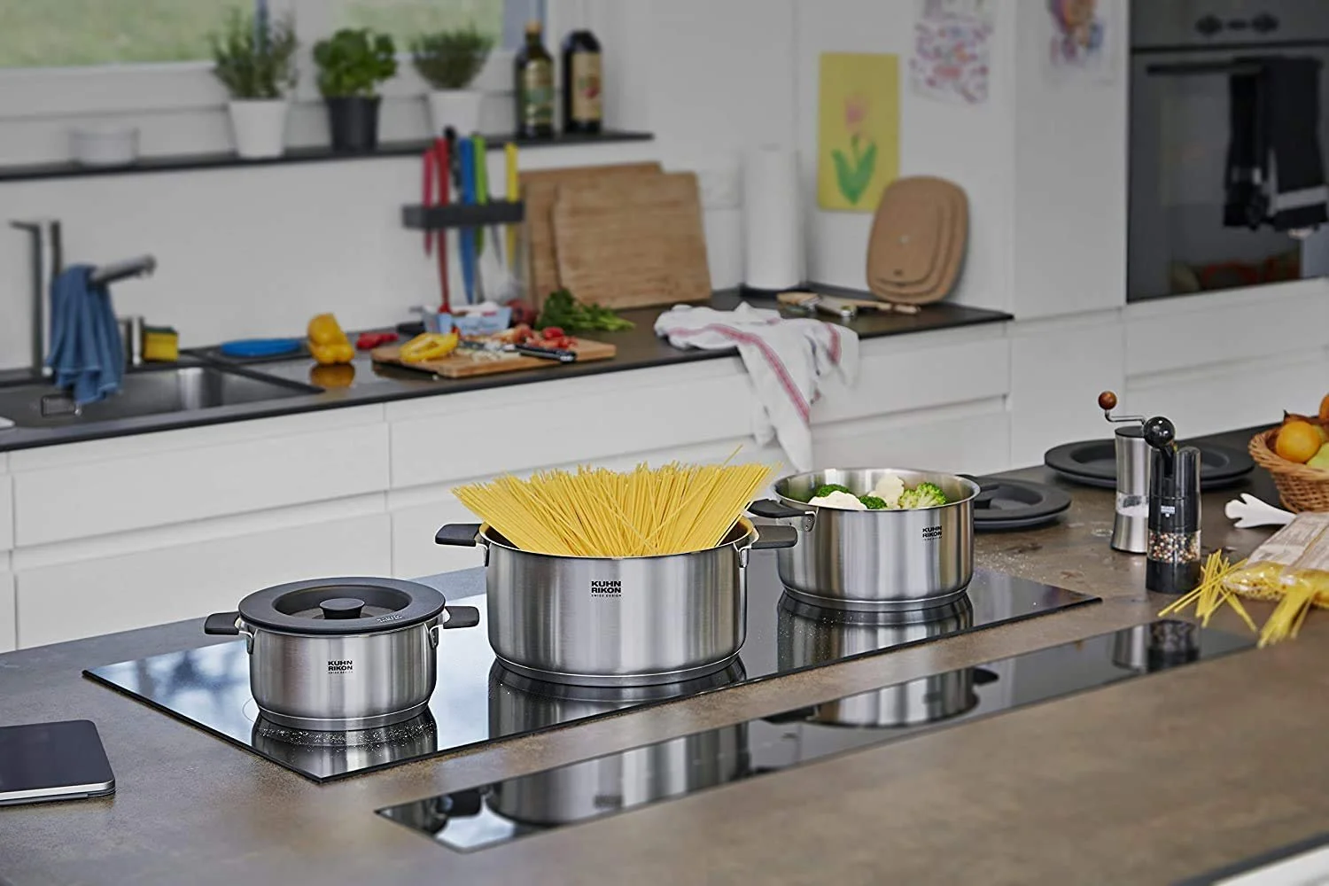Каструля KUHN RIKON Smart & Compact 3 л / 20 см із нержавіючої сталі з магнітною кришкою для всіх типів плит, фото №5 Каструля KUHN RIKON Smart & Compact 3 л / 20 см із нержавіючої сталі з магнітною кришкою для всіх типів плит, фото №5