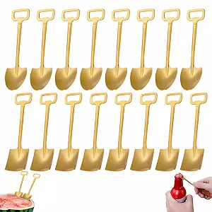 Набір з 16 десертних ложок, у формі лопати з нержавіючої сталі - Фото 1