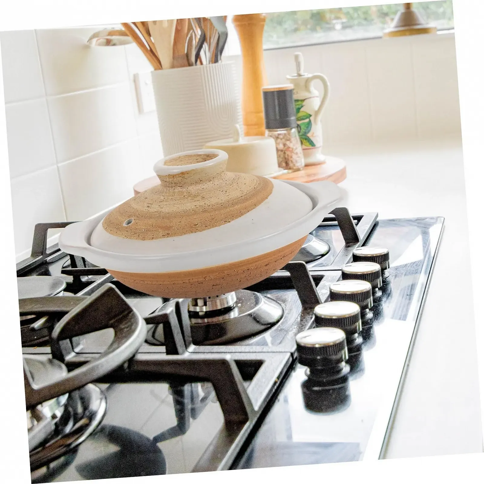 Кастрюля-сотейник PRETYZOOM керамическая термостойкая японский стиль энергосберегающая, фото №9