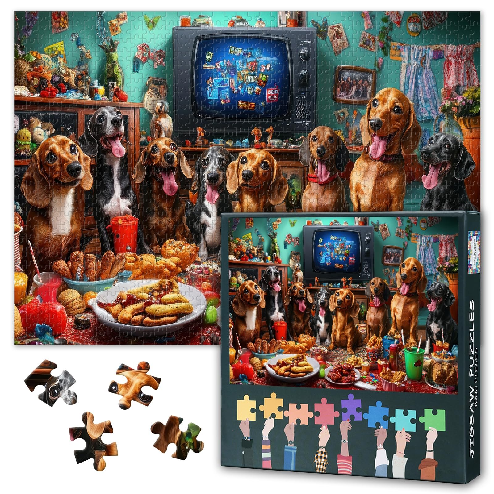 Пазл Dachshund Festival Funny Dogs 1000 елементів 70 x 50 см, фото №1