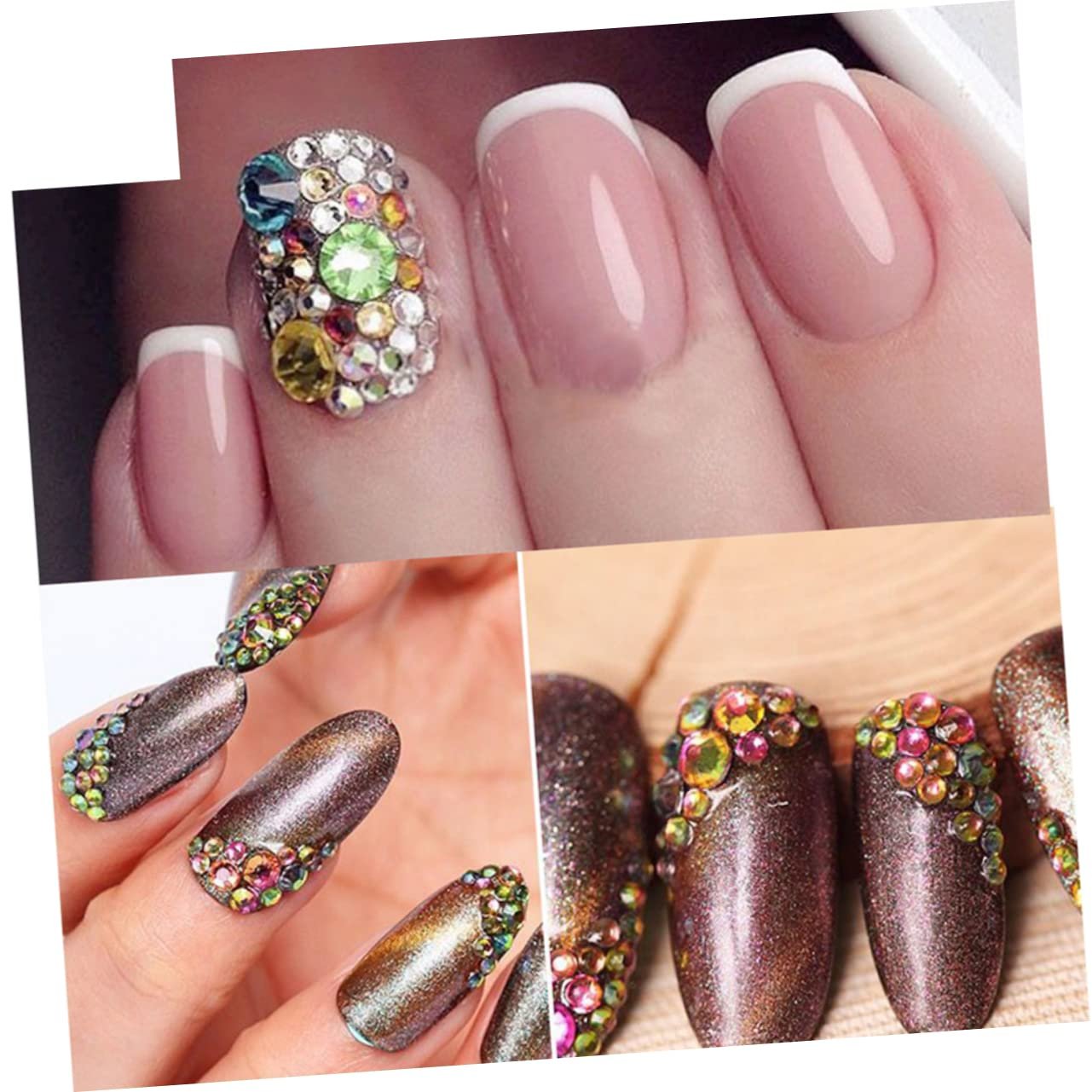 Стразы для ногтей Healvian, 9 шт, набор для изготовления цветных украшений, плоские, фото №2 Стразы для ногтей Healvian, 9 шт, набор для изготовления цветных украшений, плоские, фото №2