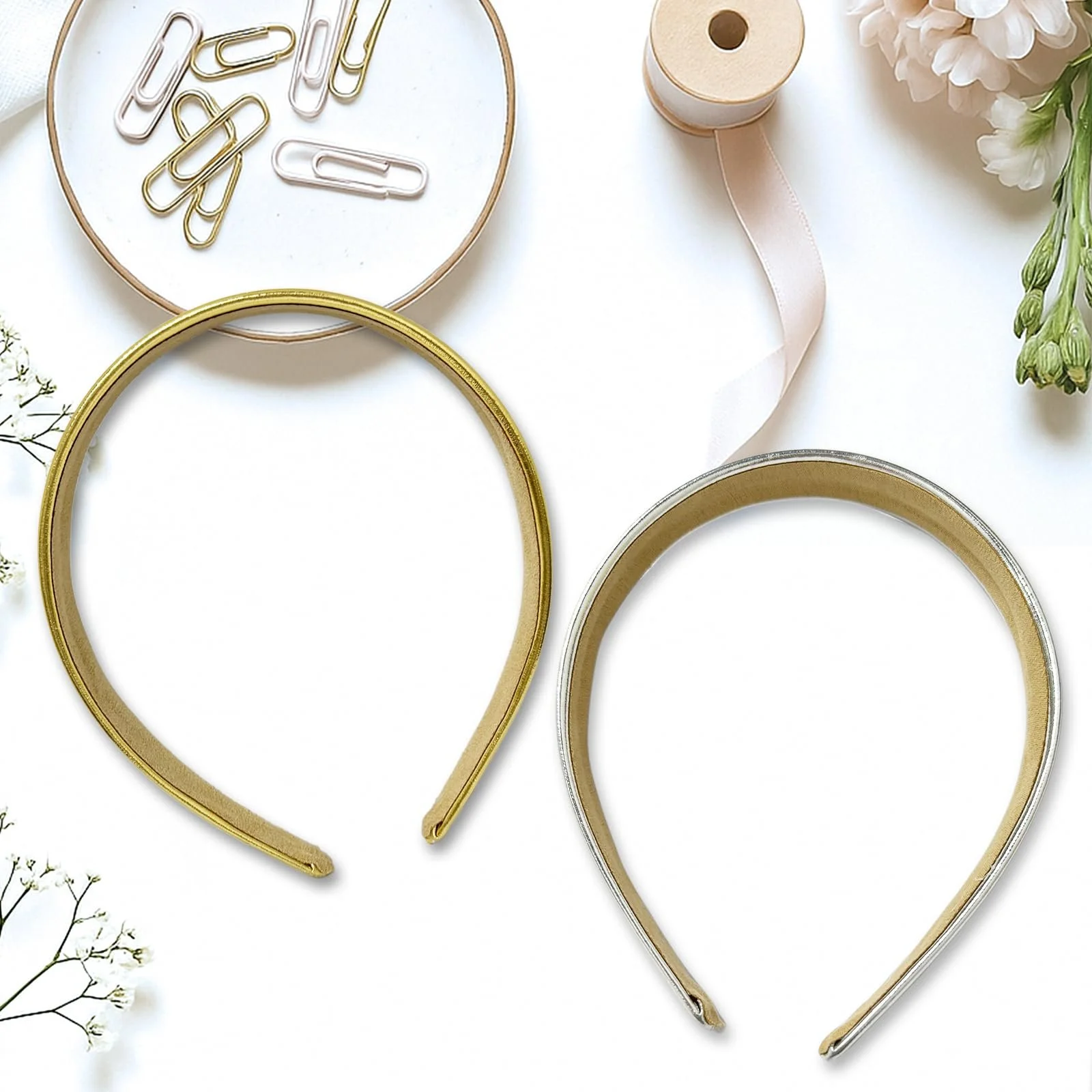 Обруч для волосся атласний Срібний Регульований Тонкий, фото №7 Обруч для волосся атласний Срібний Регульований Тонкий, фото №7