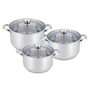 Набор кастрюль из нержавеющей стали с крышками 12 предметов Benson BN-296 - Фото 1