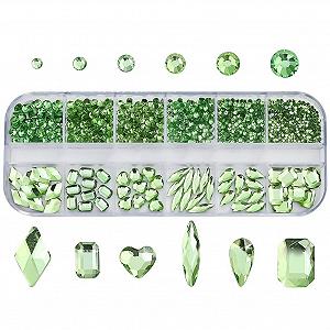 Стрази для нігтів Зелений 980шт - Фото 1