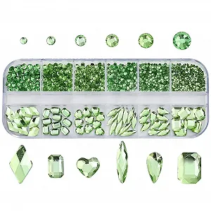 Стразы для ногтей Зеленый 980шт - Фото 1