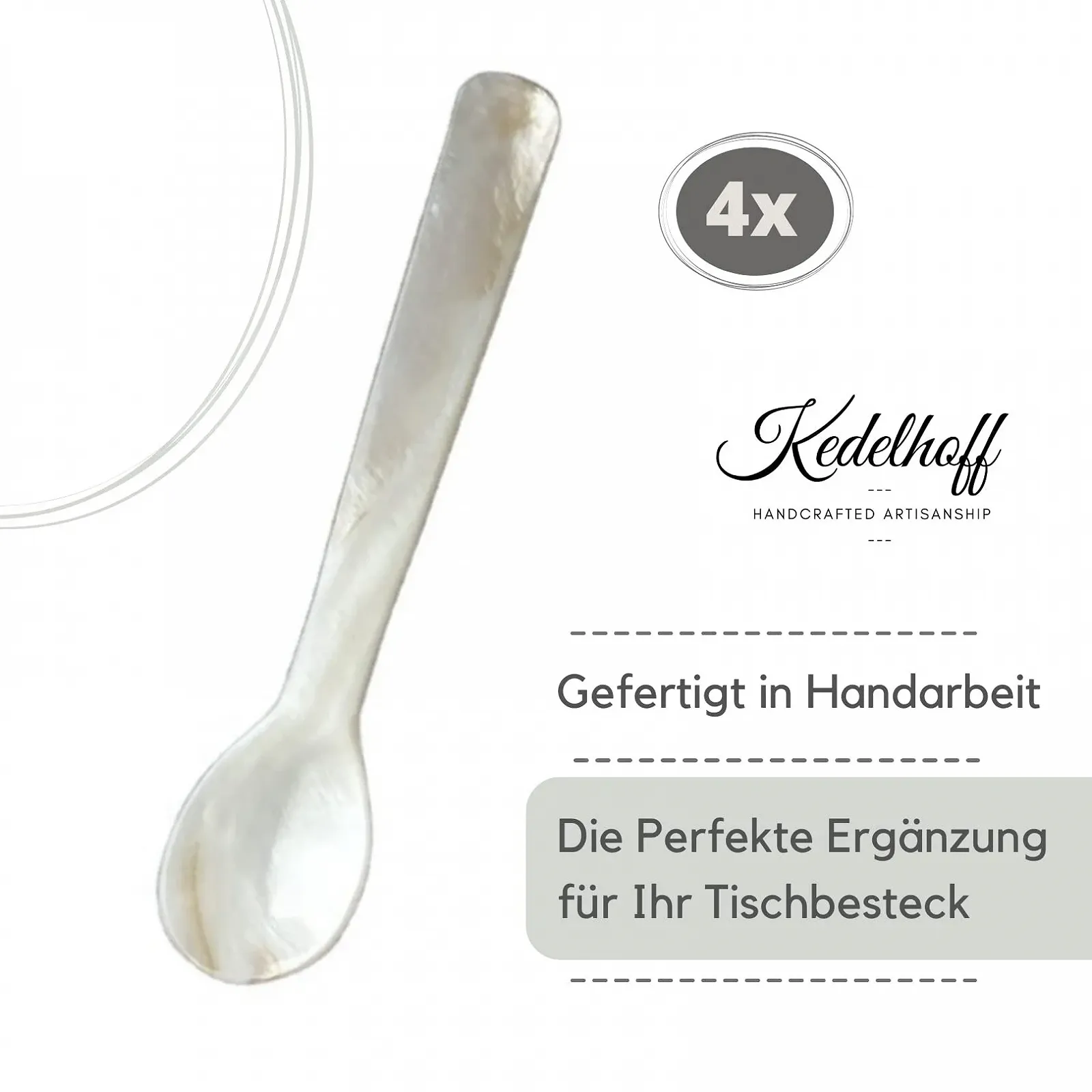 Ложка из натурального перламутра, икорная ложка ручной работы, перламутровая (натуральная), около 12 см, набор из 4 штук, фото №3 Ложка из натурального перламутра, икорная ложка ручной работы, перламутровая (натуральная), около 12 см, набор из 4 штук, фото №3