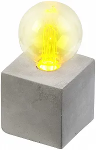 Настольная лампа Lunartec бетонное основание декоративная светодиодная USB/батарейки E27 - Фото 1
