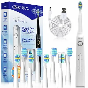Електрична звукова зубна щітка Seago SG-958 40000 VPM USB 5 режимів White - Фото 1