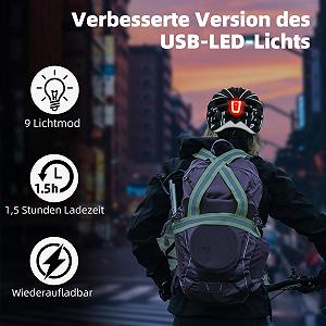 Велосипедний шолом KINGLEAD з ліхтарем безпеки та козирком, CE сертифікований, унісекс, регульований synthetic.ua - Фото 1