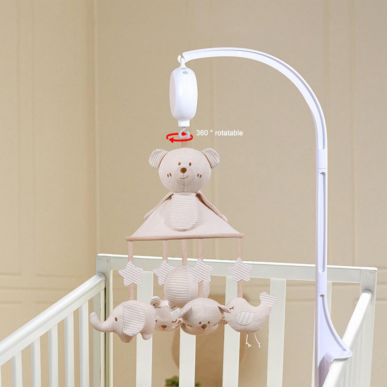 Мобиль Crib для девочек Музыкальный Мобиль Милый мобиль с животными Кожаный мобиль с успокаивающей колыбельной для девочек, фото №3