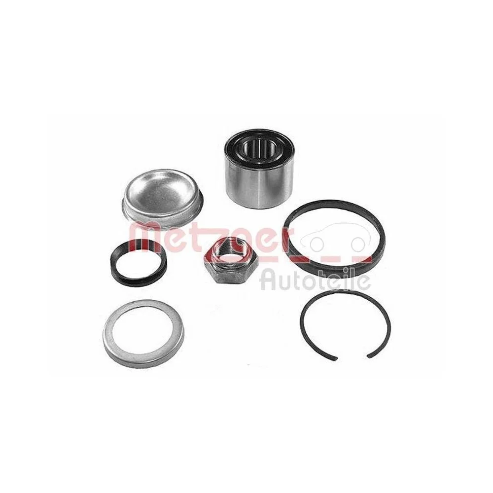 Комплект підшипника ступиці METZGER WM 166.07 для CITROËN PEUGEOT, задня вісь, фото №1