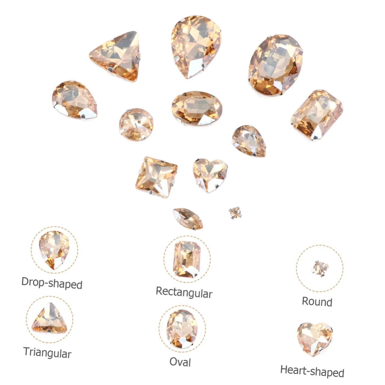 Стразы Хрустальные Lurrose 100 шт Капля, фото №8