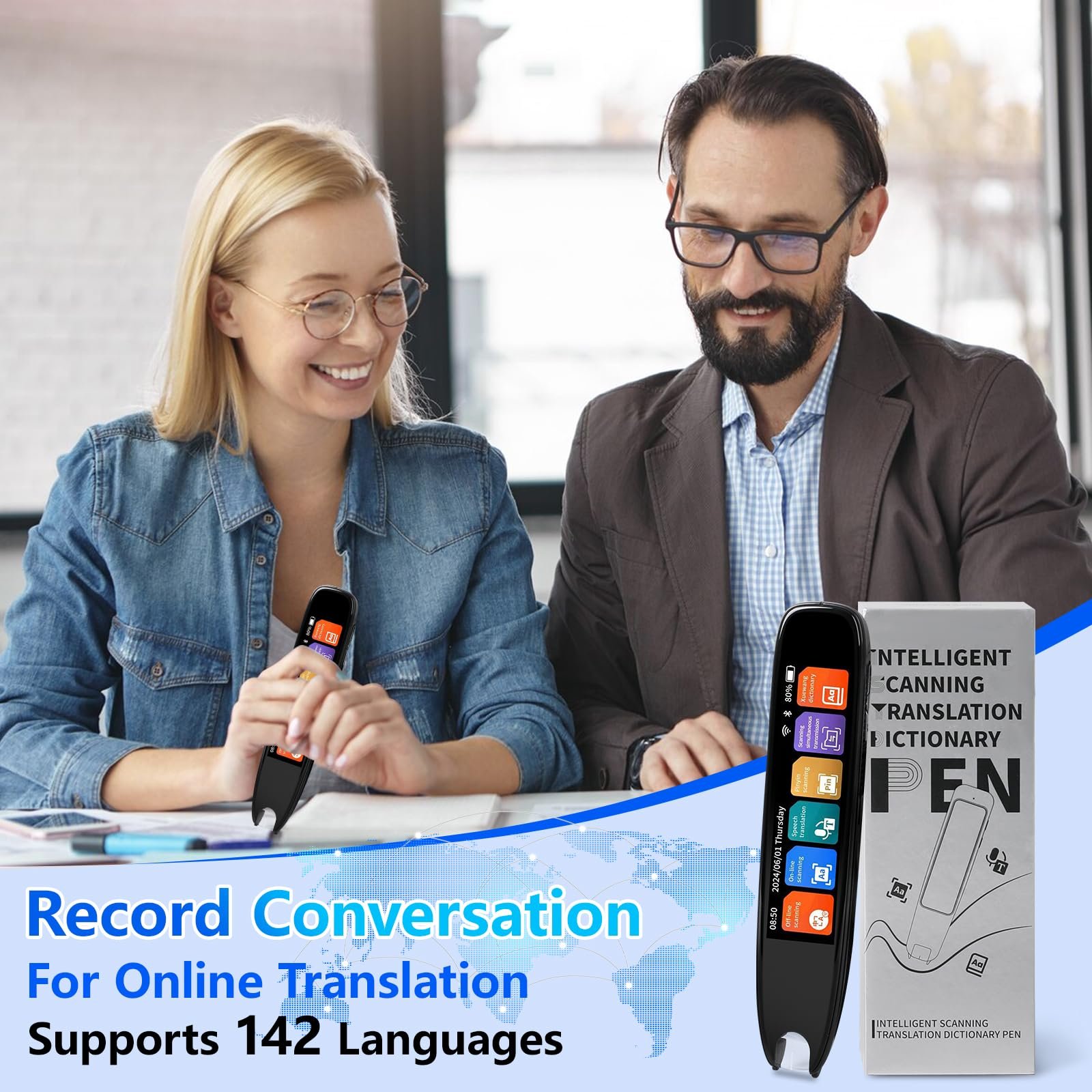 Ручка-перекладач WingFly Scan, онлайн 142 мови, 3,7-дюймовий сенсорний екран, фото №7 Ручка-перекладач WingFly Scan, онлайн 142 мови, 3,7-дюймовий сенсорний екран, фото №7