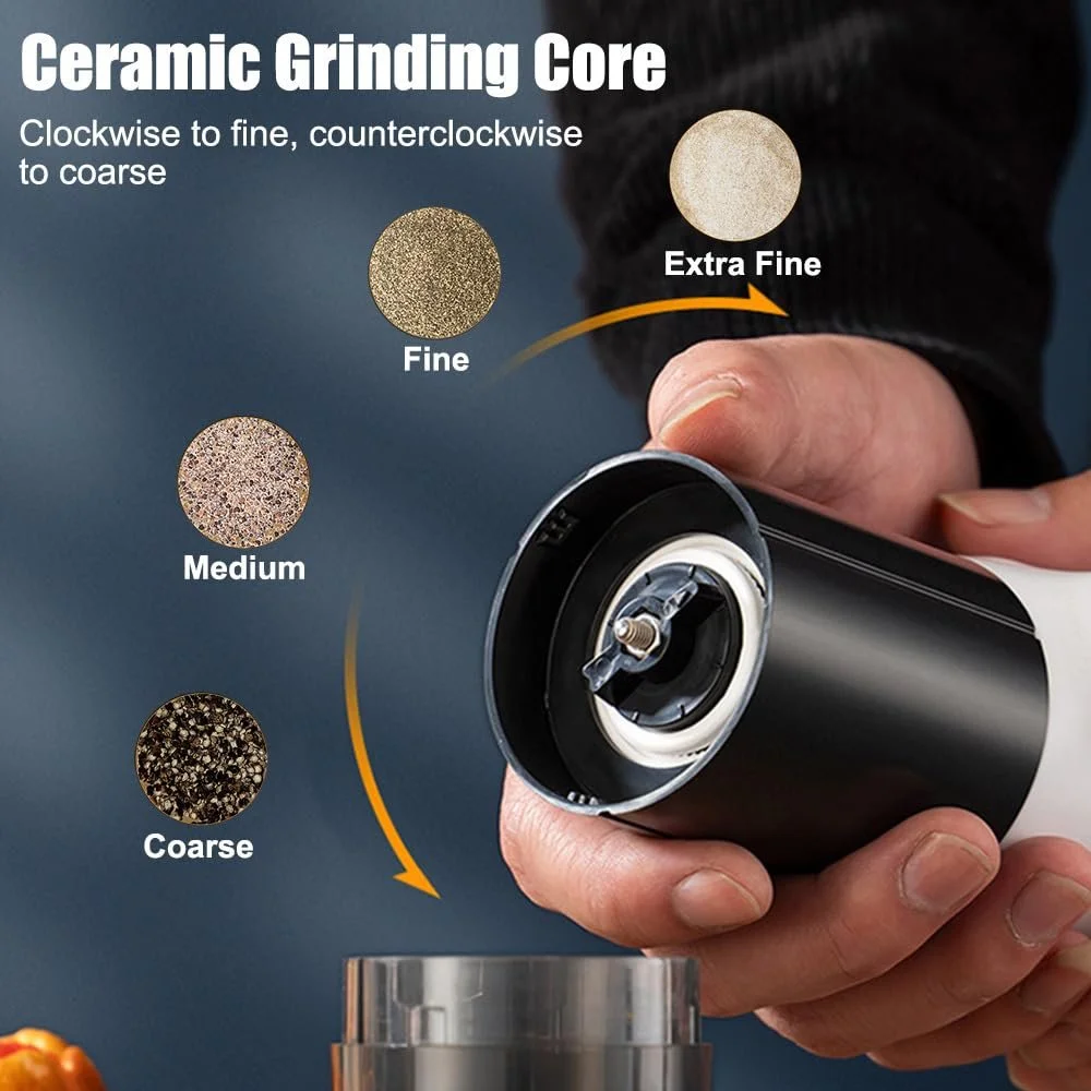 Електрична кавомолка Бездротова еспресо Регульована грубість USB-зарядка, фото №6 Електрична кавомолка Бездротова еспресо Регульована грубість USB-зарядка, фото №6