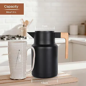 Термос-кавник VINATO 1.5 л, з нержавіючої сталі 304 synthetic.ua - Фото 1