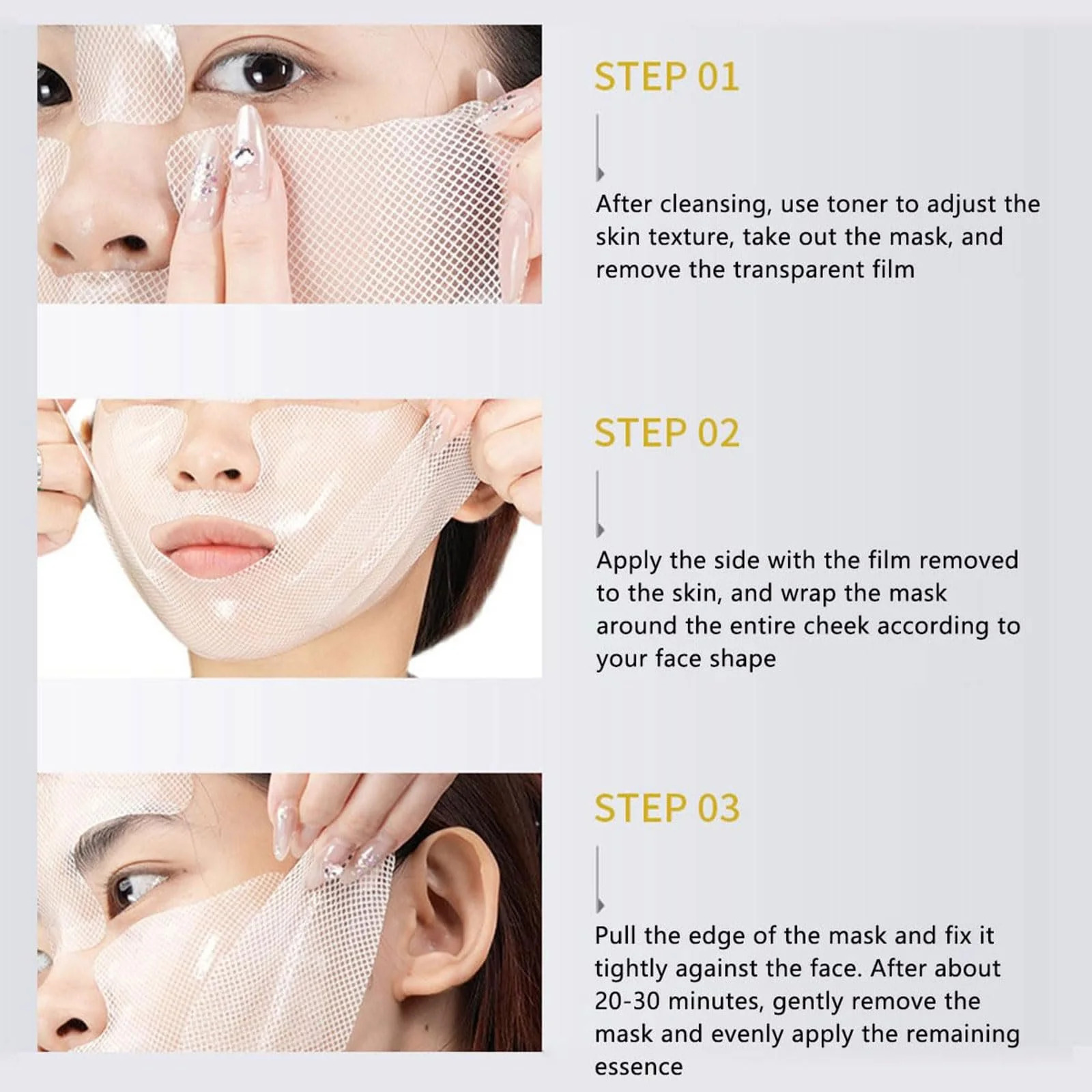 Гелевая Маска для Лица 3D Лифтинг Коллаген Полное Натяжение, фото №6