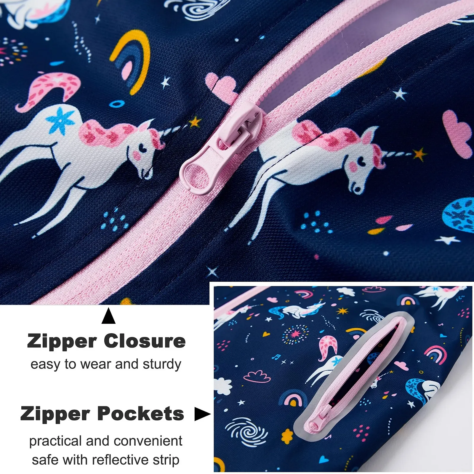 Дитяча дощова куртка з капюшоном для дівчат, водонепроникна, фото №4