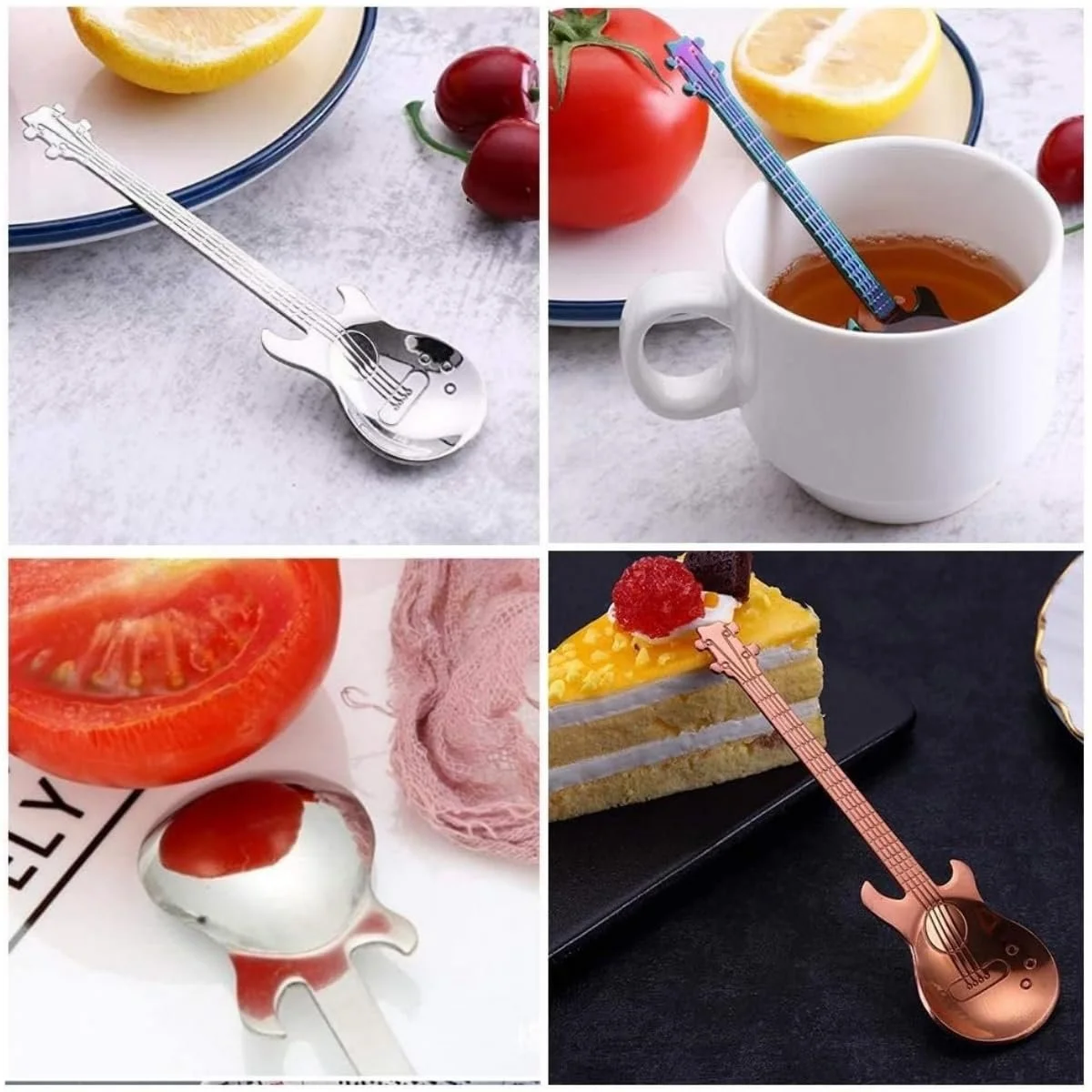 Ложка Тип Гітара Набір 3 шт. Різнокольорова Нержавіюча сталь, фото №8