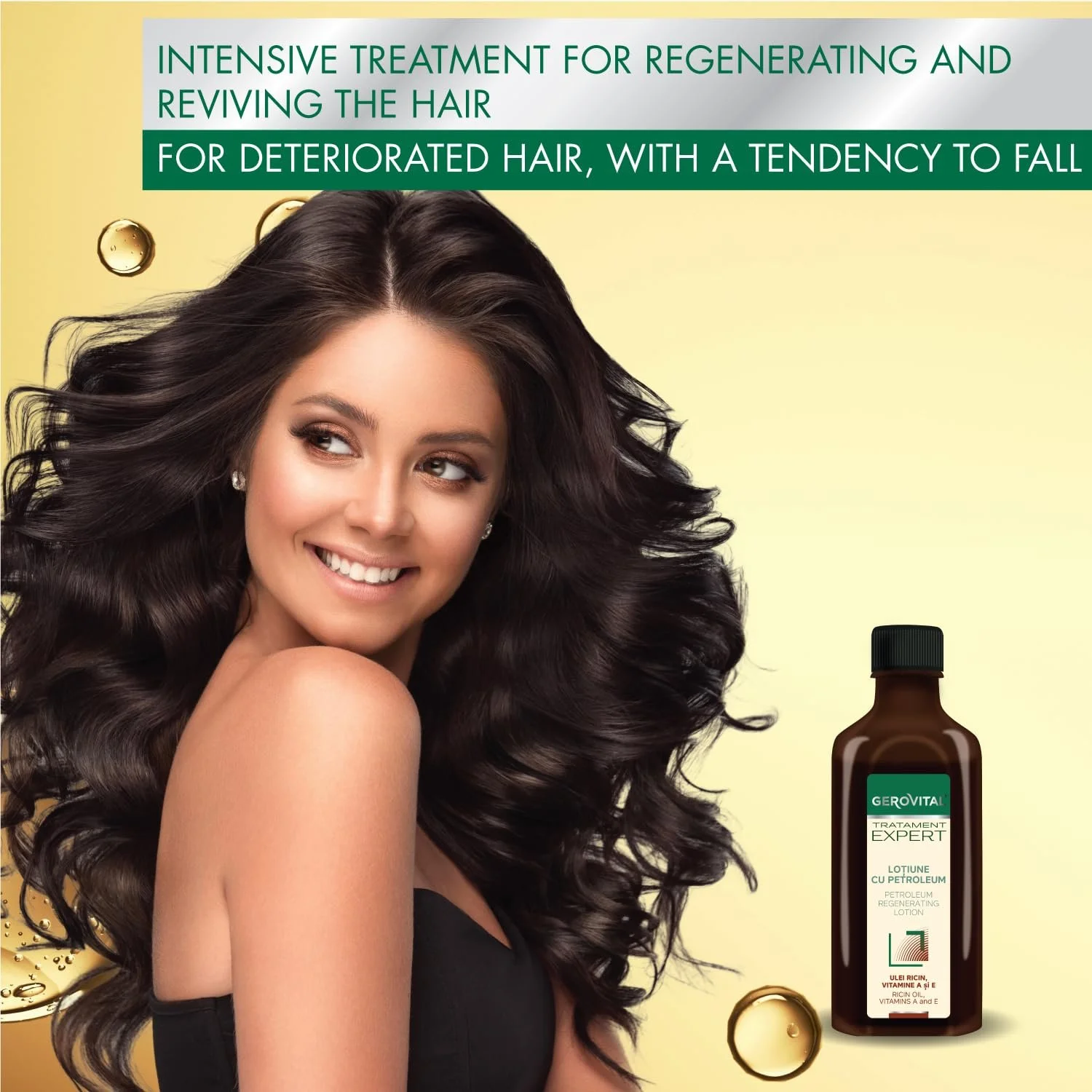 Лосьйон Gerovital Expert Intensive для регенерації волосся з нафтою та рициновою олією 100 мл, фото №2