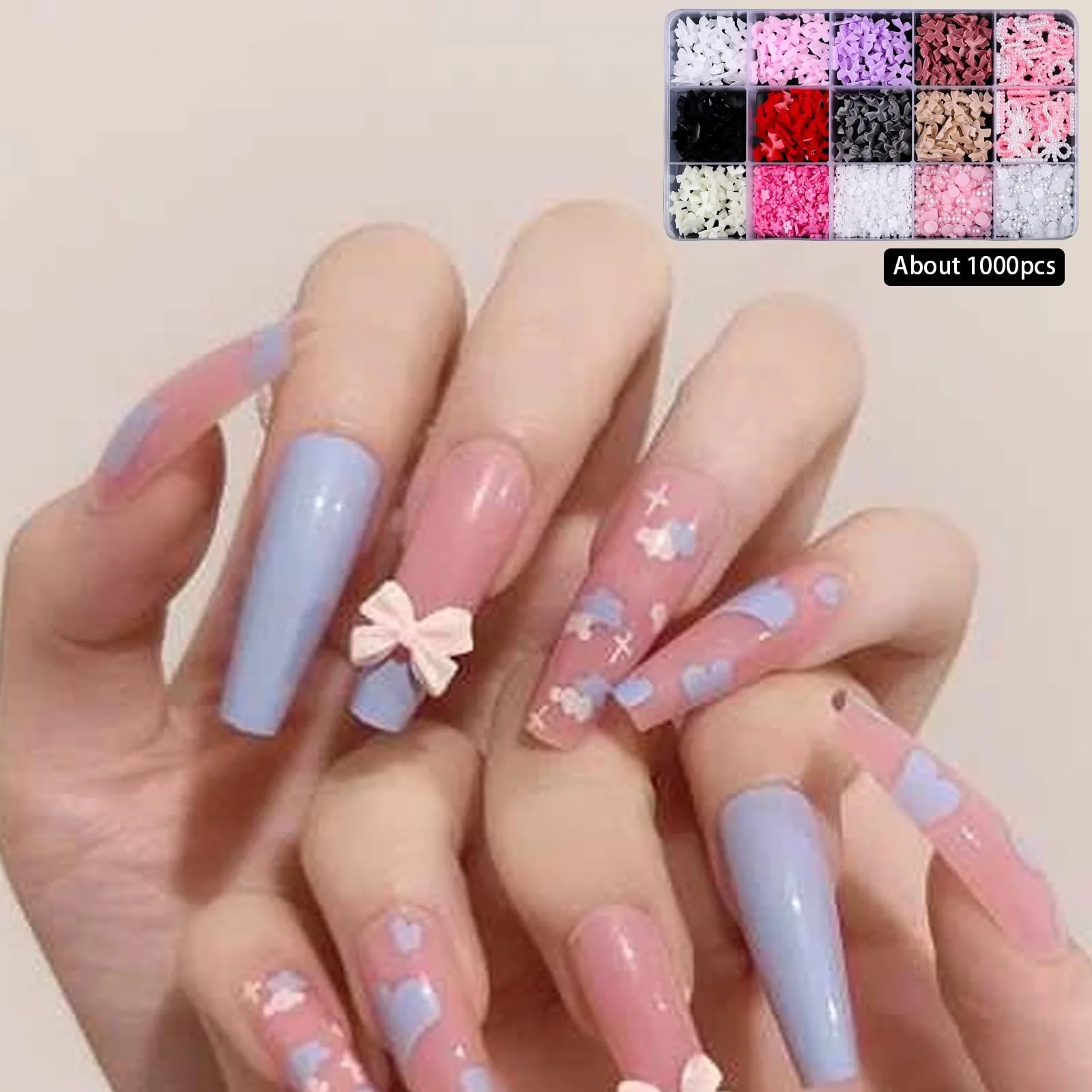 3D Підвіски для нігтів у формі бантиків, змішані форми, фото №5 3D Підвіски для нігтів у формі бантиків, змішані форми, фото №5