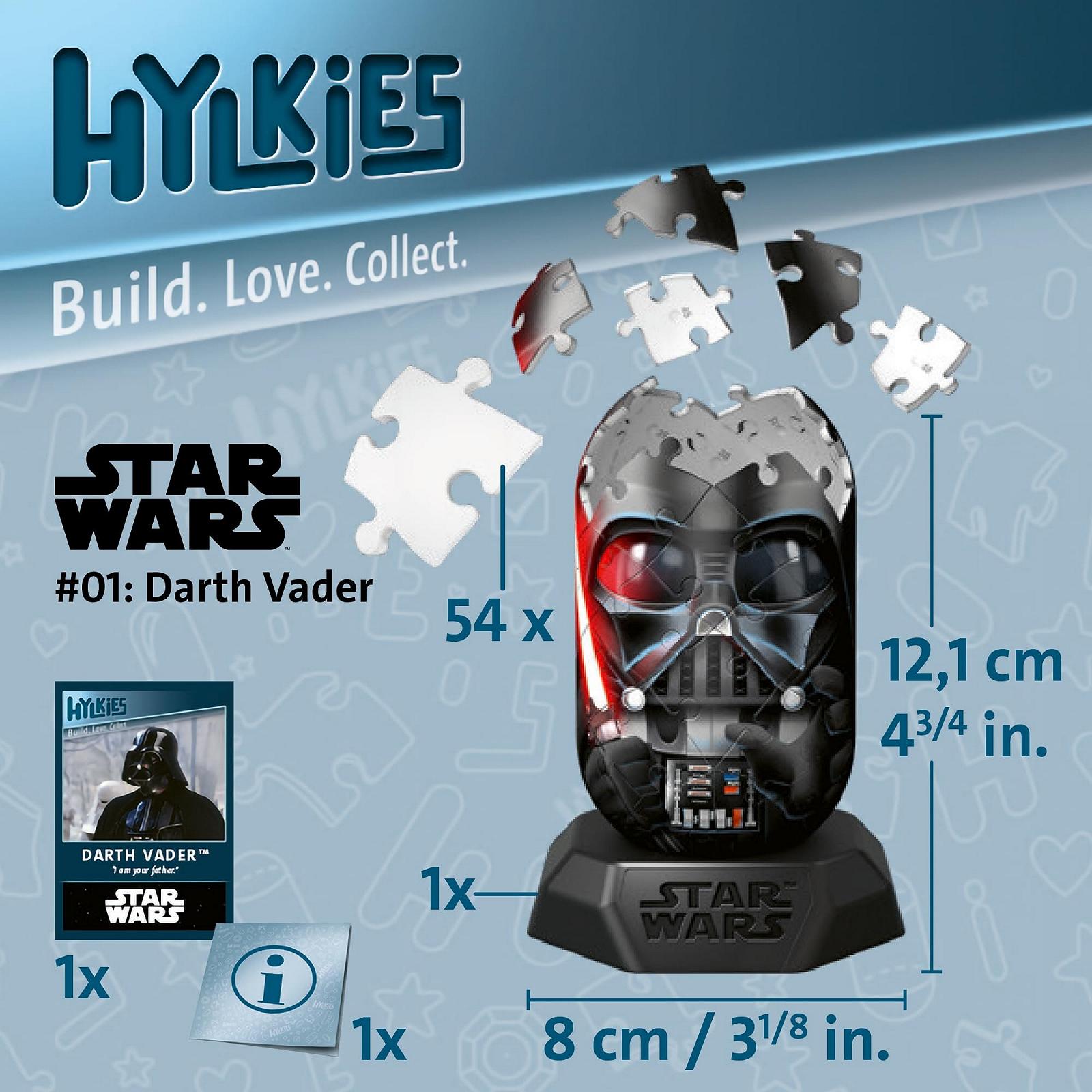 Фигурка Ravensburger Hylkies Star Wars Collectible Figures to Assemble Yourself Фигурка #01 Darth Vader, фото №6