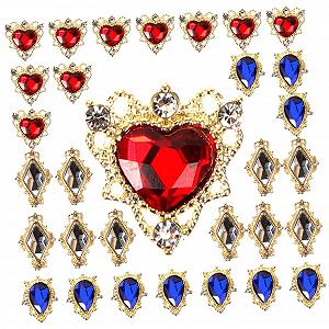 Набор украшений для ногтей в форме сердца FRCOLOR, стразы, принадлежности для маникюрного салона, драгоценные камни для маникюра, аксессуары для маникюра, подвеска для ногтей, сплав, цветные бриллианты - Фото 1