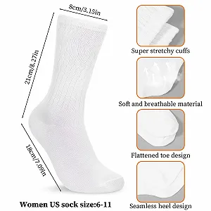 Длинные носки Ouligay Slouch 2 пары, женские, хлопковые, зимние, теплые, белые, размер 36-42 synthetic.ua - Фото 1