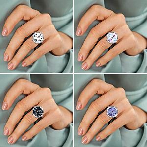 Кольцо-часы Женские Ультратонкие Круглые Аналоговые Кварцевые Регулируемые synthetic.ua - Фото 1