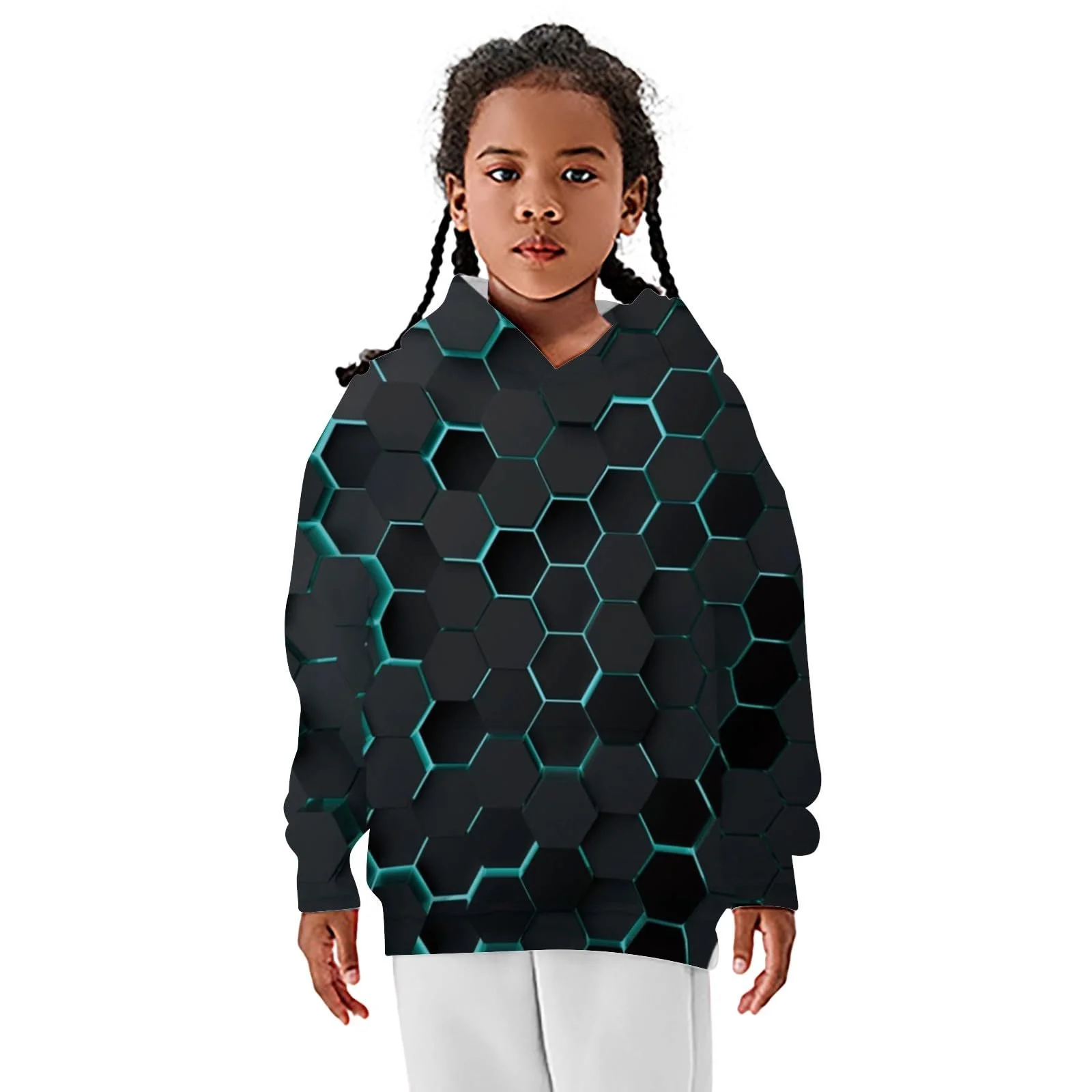 Худи для мальчиков и девочек-подростков, мультяшный принт, толстовки, детский пуловер 3D с карманом, фото №1