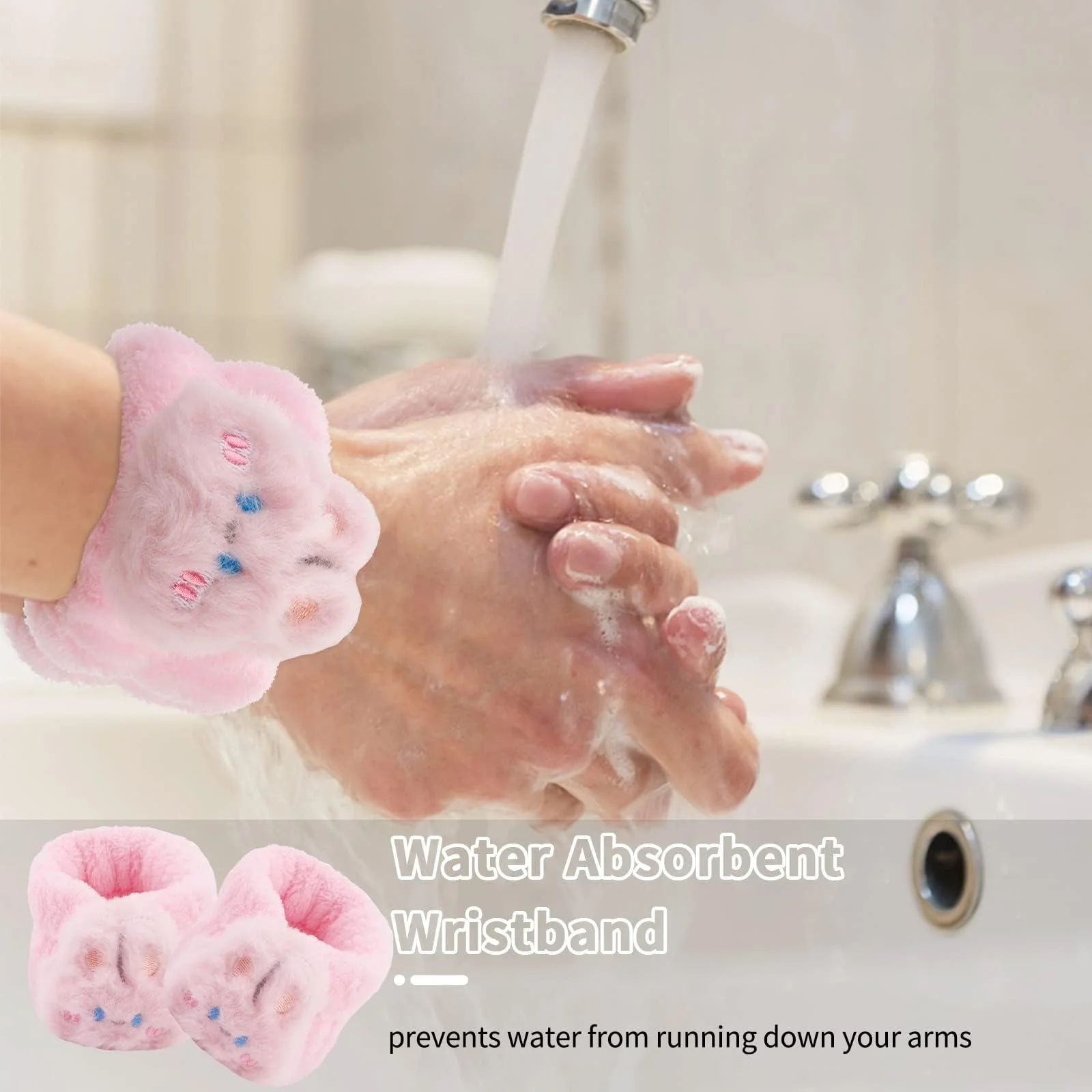 Пов'язка на голову з вушками кролика та напульсники, фото №4