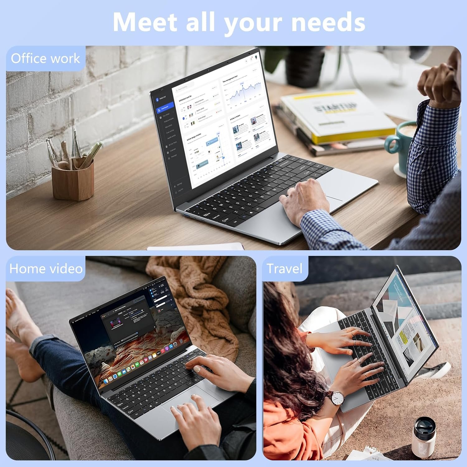 Ноутбук 14.1" FUNYET DuetBook Intel Celeron N5095 RAM 16GB SSD 1TB Windows 11, фото №6