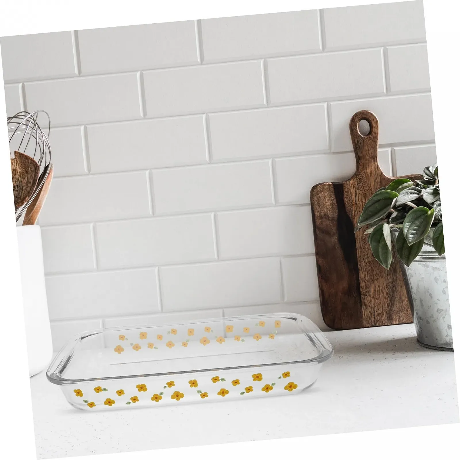 Форма для запікання Sosoport прямокутна скляна термостійка для духовки та мікрохвильової печі прозора без BPA, фото №7