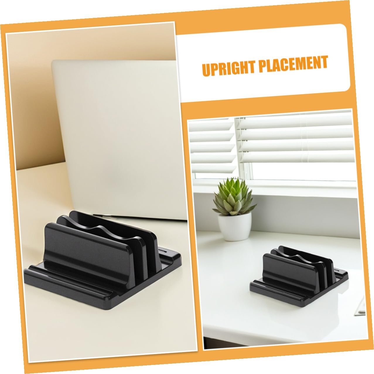 Вертикальная Подставка для ноутбука с двойным слотом, регулируемая док-станция, многофункциональный настольный органайзер для книг и ноутбуков, компактная, стабильная подставка, подходит для чтения, фото №8