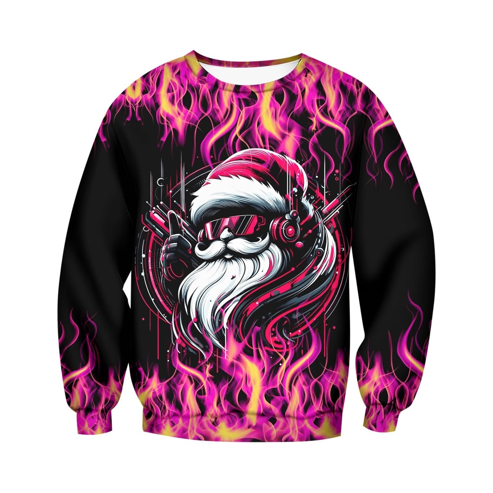 Джемпер детский pvucpot для мальчиков, рождественский, теплый - детский свитшот с мотивом Санты - милый, удобный и праздничный подарок для зимних дней, фото №4