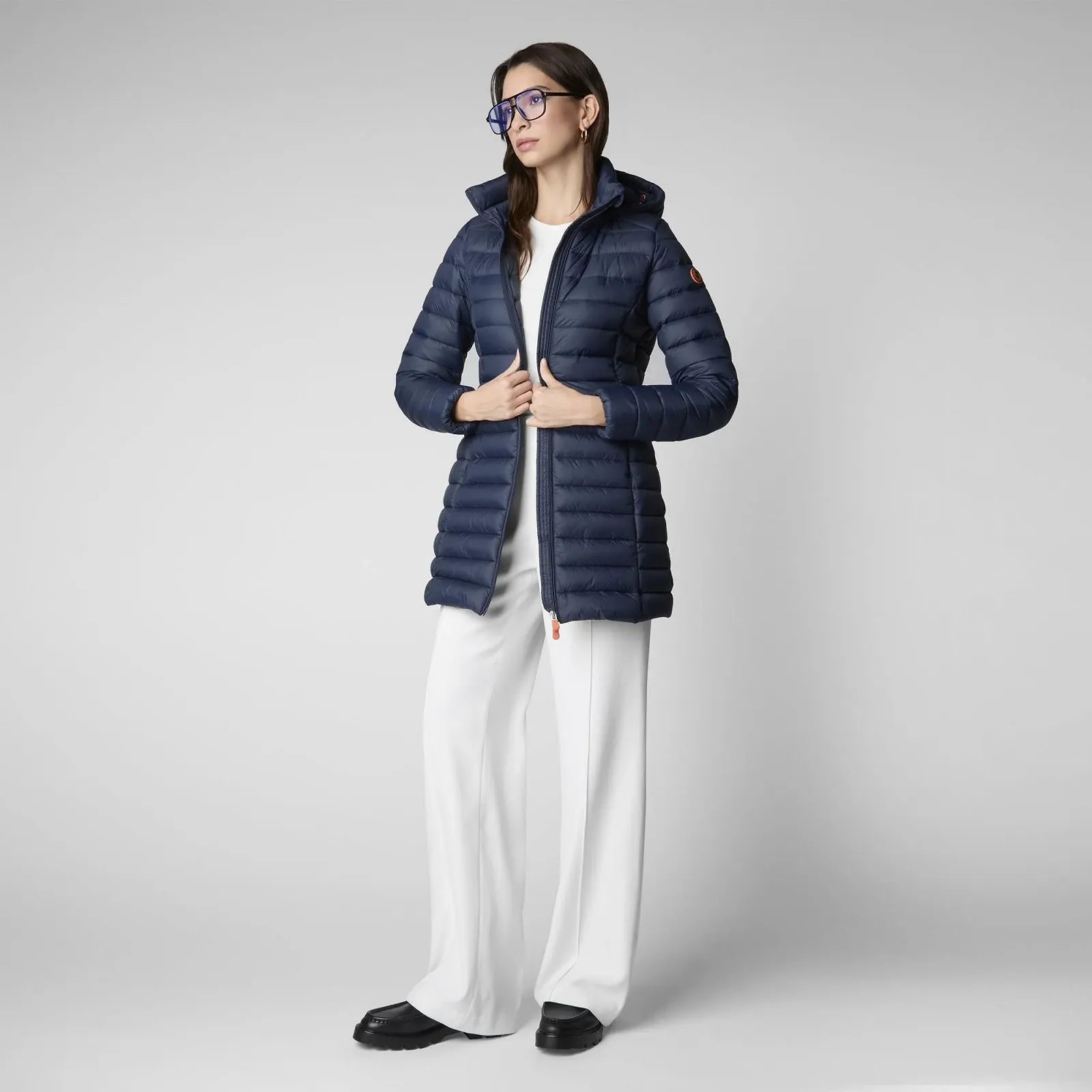 Пальто з капюшоном Save The Duck Carol D47180W Синьо-чорний (90010), фото №4 Пальто з капюшоном Save The Duck Carol D47180W Синьо-чорний (90010), фото №4