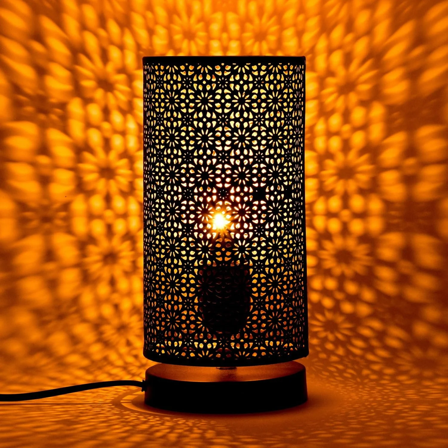 Настільна лампа Marrakech Tuza 25 см метал E27 Чорна, фото №6