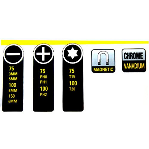 Набір викруток AutoScheich® Набір інструментів Прямий Шліцьовий Хрестовий Torx Перфорований Настінний Чорний, фото №7