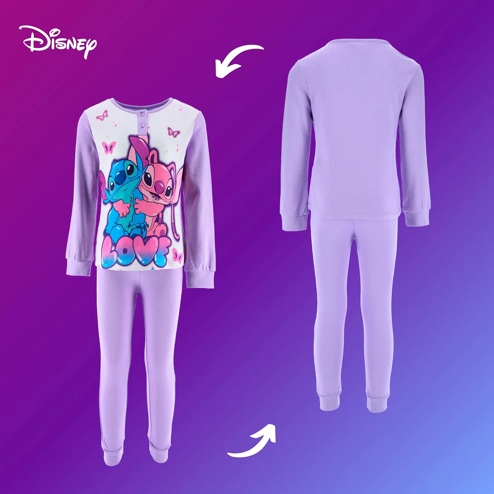 Піжама Disney Stitch and Angel для дівчат, м’яка бавовняна піжама, фото №9 Піжама Disney Stitch and Angel для дівчат, м’яка бавовняна піжама, фото №9