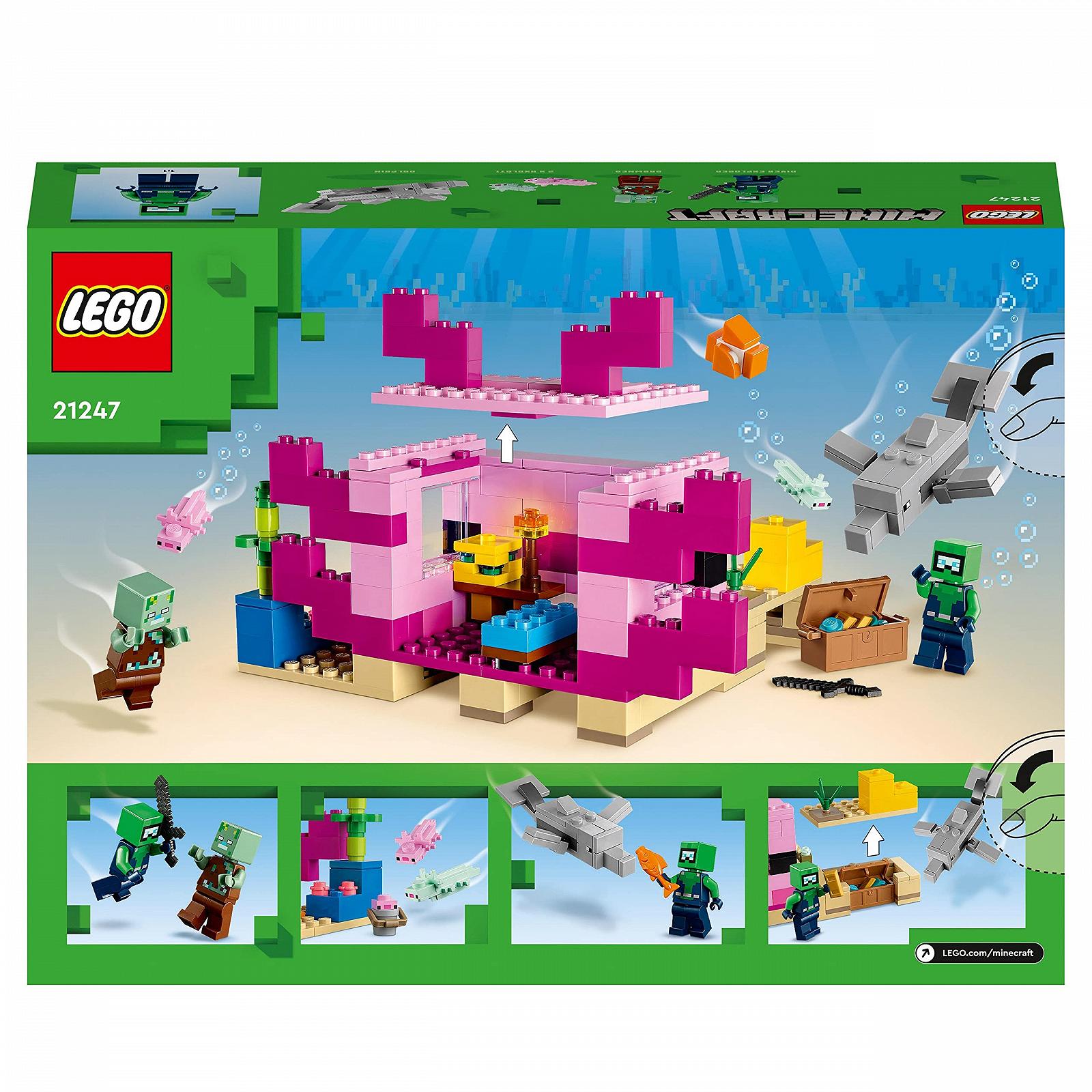 Набір LEGO Minecraft 21247 The Axolotl House Set рожевий, фото №9