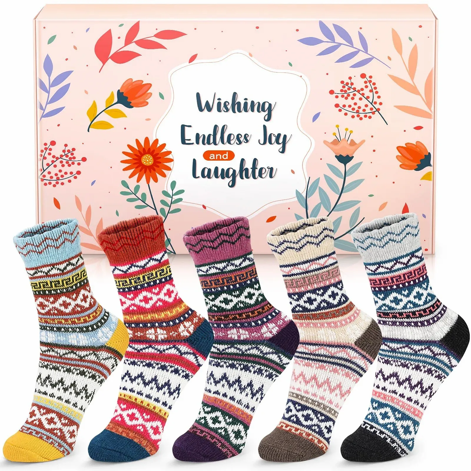 Вовняні шкарпетки AUGOLA, 5 пар, зимові термошкарпетки, розмір 35-41, фото №1 Вовняні шкарпетки AUGOLA, 5 пар, зимові термошкарпетки, розмір 35-41, фото №1