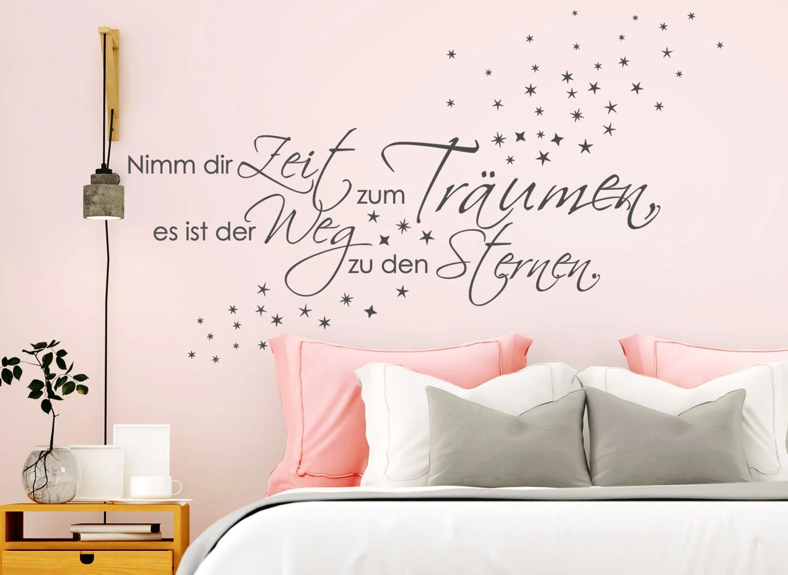Наклейка на стіну Wandora G003 «Nimm dir Zeit zum Träumen» з зірками, фото №4